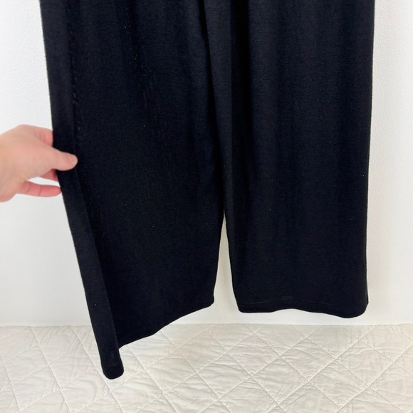 Vince Black Wide Leg Pants Women's M Elastic Waist Rayon Blend Minimalist - Picture 16 of 16
